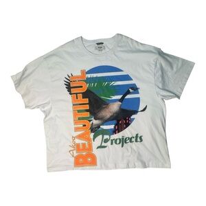 Sz Various Graphic Revolution White Tee with Blue Accents